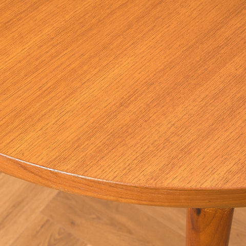 Danish round dining table in teak