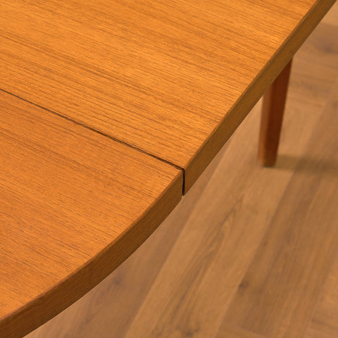 Danish round dining table in teak