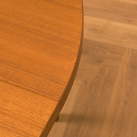 Danish round dining table in teak