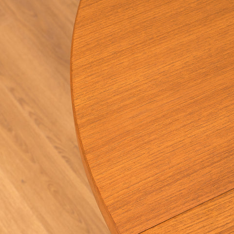 Danish round dining table in teak