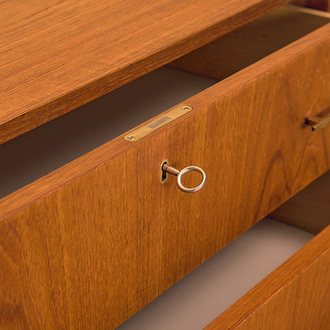 Danish Teak Chest of Drawers with Oak Legs