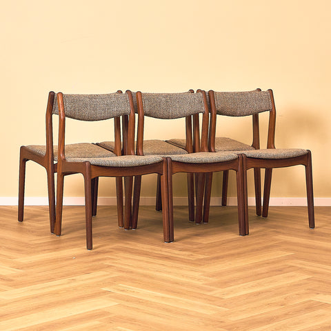 Danish dining chairs in walnut