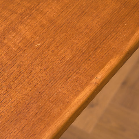Danish dining table in teak and walnut