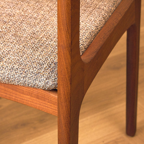 Danish dining chairs in walnut