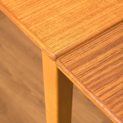Swedish dining table in teak and beech