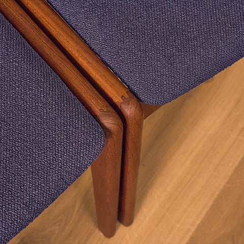 Danish dining chairs in teak by N&K Bungaard Rasmussen for Thorsø Møbelfabrik