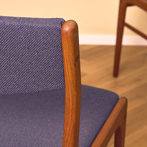 Danish dining chairs in teak by N&K Bungaard Rasmussen for Thorsø Møbelfabrik
