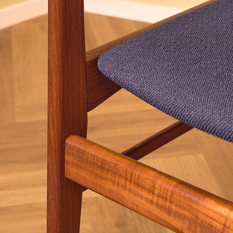 Danish dining chairs in teak by N&K Bungaard Rasmussen for Thorsø Møbelfabrik