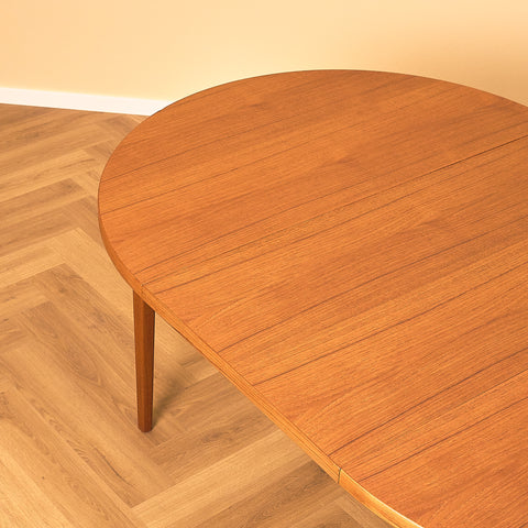 Round Teak Dining Table by Ulferts, Tibro