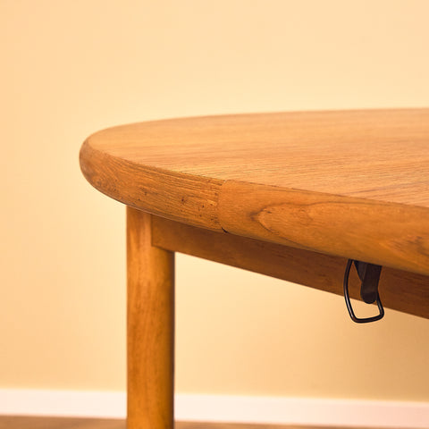 Extendable Round Teak Dining Table