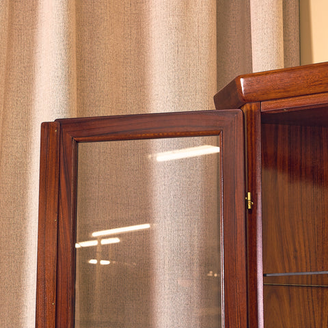 Danish corner bookshelf in Santos rosewood by Skovby