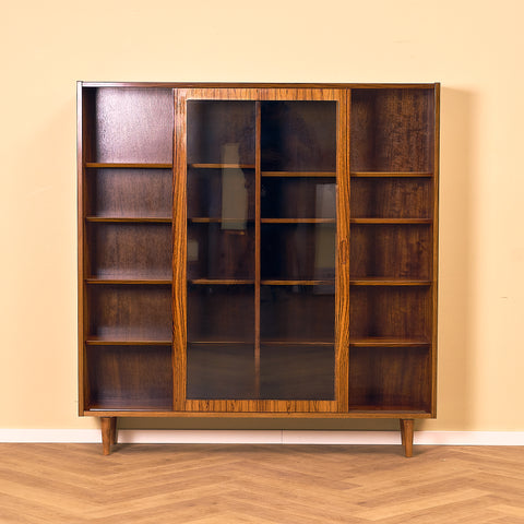 Danish bookshelf in Santos rosewood by Poul Hundevad for Poul Hundevad and Co.