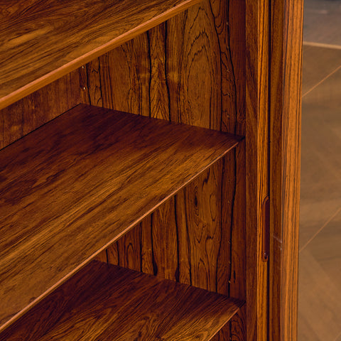 Danish bookshelf in Santos rosewood by Poul Hundevad for Poul Hundevad and Co.