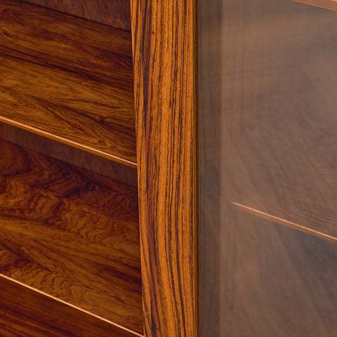 Danish bookshelf in Santos rosewood by Poul Hundevad for Poul Hundevad and Co.