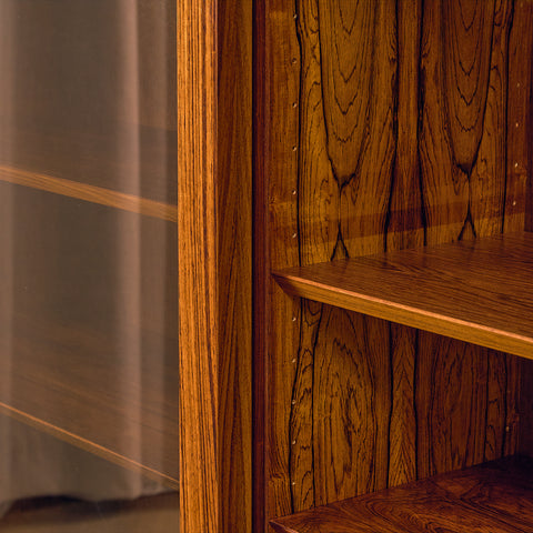 Danish bookshelf in Santos rosewood by Poul Hundevad for Poul Hundevad and Co.