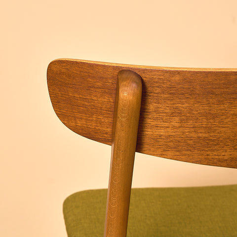 Danish dining chairs in teak & beech by Findahl Møbelfabrik, model 'Møsbol'