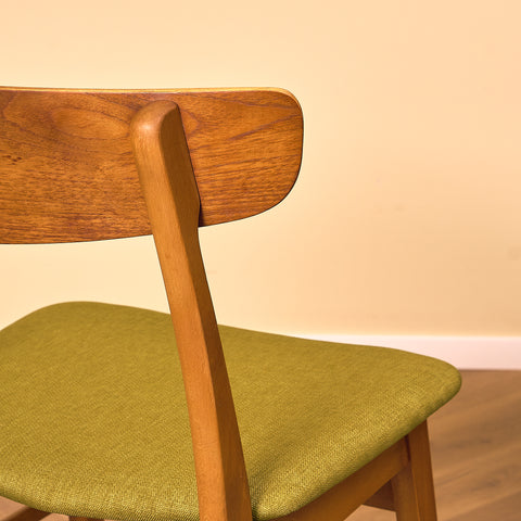 Danish dining chairs in teak & beech by Findahl Møbelfabrik, model 'Møsbol'
