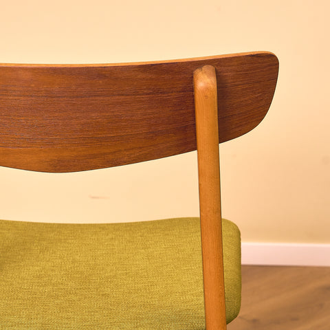 Danish dining chairs in teak & beech by Findahl Møbelfabrik, model 'Møsbol'