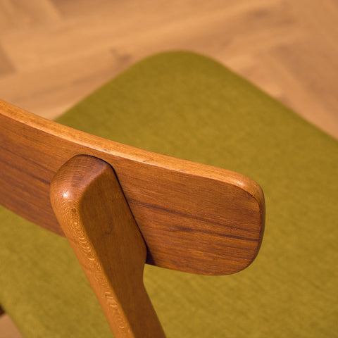 Danish dining chairs in teak & beech by Findahl Møbelfabrik, model 'Møsbol'