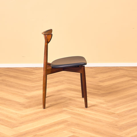 Danish dining chairs in Santos rosewood by Harry Østergaard for Randers Møbelfabrik