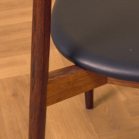 Danish dining chairs in Santos rosewood by Harry Østergaard for Randers Møbelfabrik