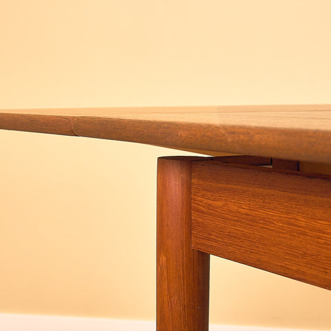 Danish Teak Dining Table with Draw Leaves