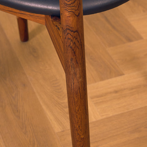 Danish dining chairs in Santos rosewood by Harry Østergaard for Randers Møbelfabrik