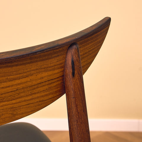 Danish dining chairs in Santos rosewood by Harry Østergaard for Randers Møbelfabrik