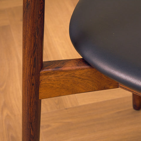 Danish dining chairs in Santos rosewood by Harry Østergaard for Randers Møbelfabrik