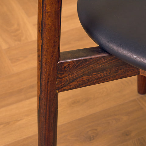 Danish dining chairs in Santos rosewood by Harry Østergaard for Randers Møbelfabrik