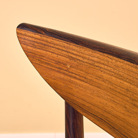 Danish dining chairs in Santos rosewood by Harry Østergaard for Randers Møbelfabrik