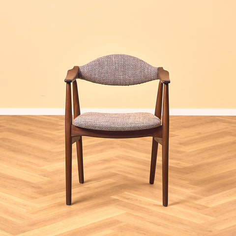 Danish dining armchairs in walnut by Farstrup