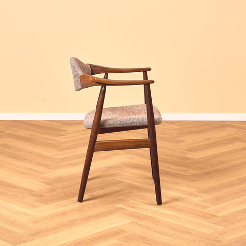 Danish dining armchairs in walnut by Farstrup