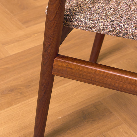 Danish dining armchairs in walnut by Farstrup