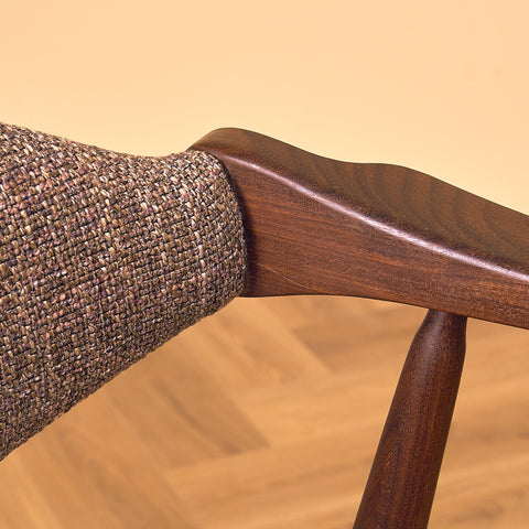 Danish dining armchairs in walnut by Farstrup
