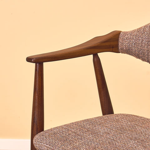 Danish dining armchairs in walnut by Farstrup