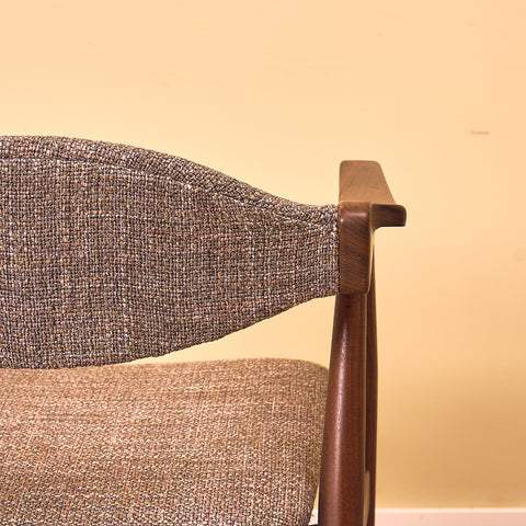 Danish dining armchairs in walnut by Farstrup