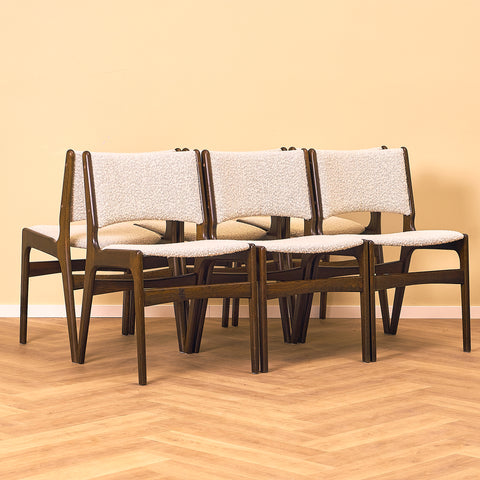Danish dining chairs in smoked oak by Erik Buch for Anderstrup Møbelfabrik, model 89