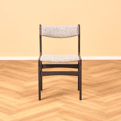 Danish dining chairs in smoked oak by Erik Buch for Nova Stolefabrik