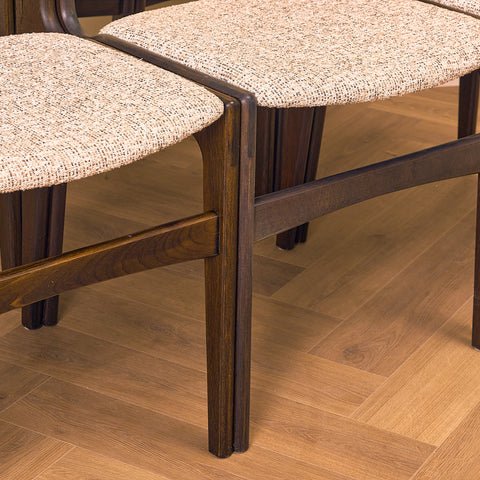 Danish dining chairs in smoked oak by Erik Buch for Nova Stolefabrik