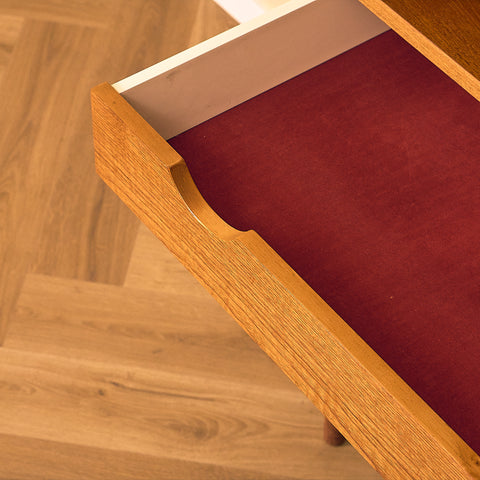 Swedish bookshelf with vinyl holder in teak