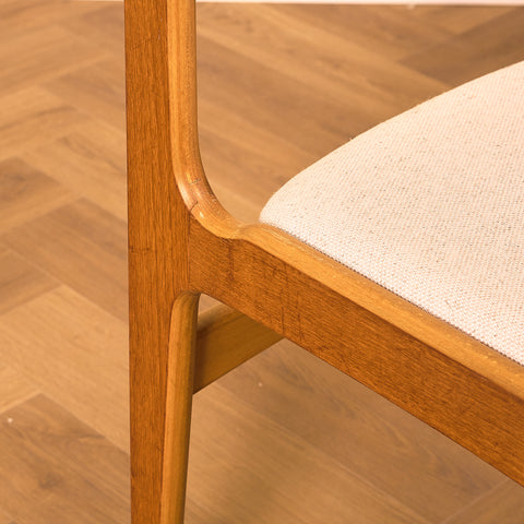 Danish set of 6 dining chairs in teak by Erik Buch for Nova Stolefabrik