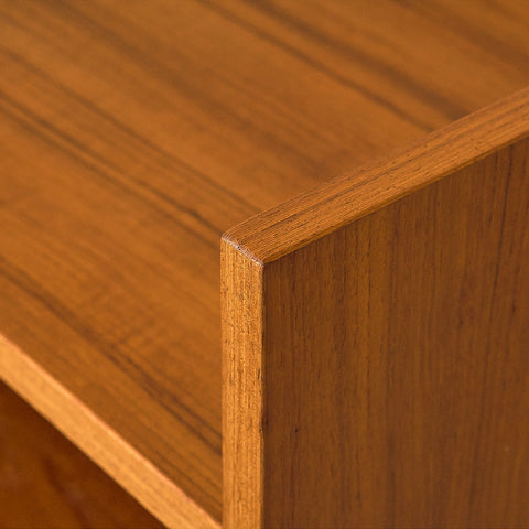 Swedish bookshelf with vinyl holder in teak