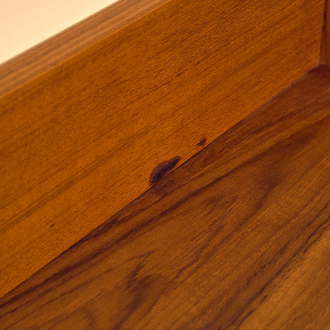 Swedish bookshelf with vinyl holder in teak