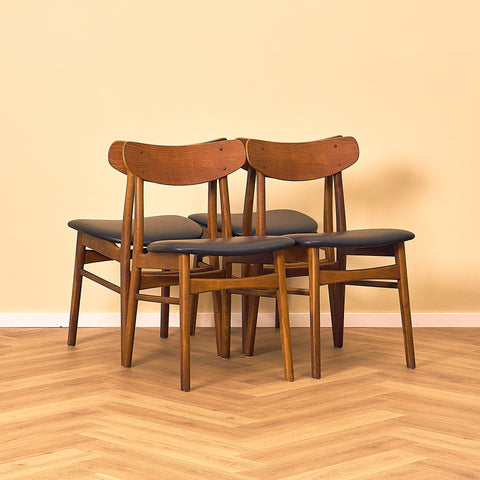 Danish Dining Chair in Dark Teak and Oak