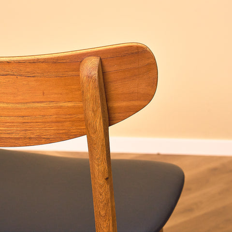 Danish Dining Chair in Dark Teak and Oak