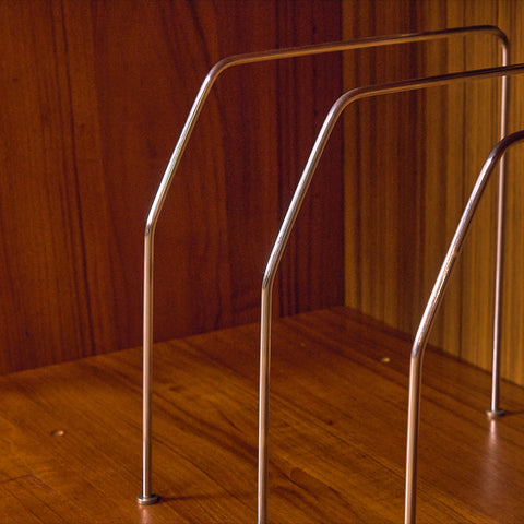 Swedish bookshelf with vinyl holder in teak