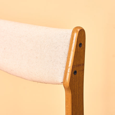 Danish set of 6 dining chairs in teak by Erik Buch for Nova Stolefabrik