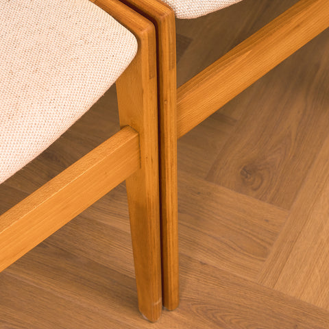 Danish set of 6 dining chairs in beech