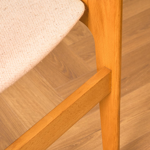 Danish set of 6 dining chairs in beech